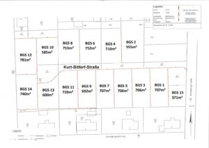 Plan Grundstücke mit Nummer