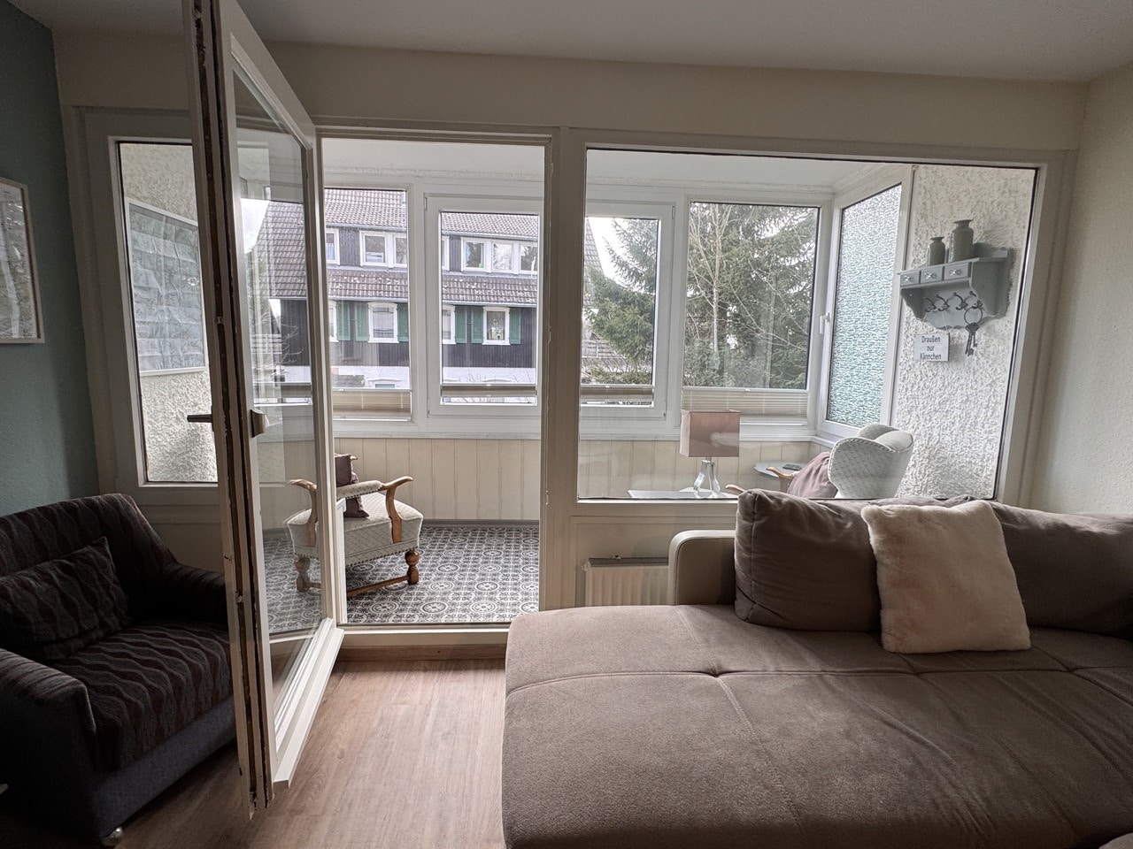 Blick zur Loggia