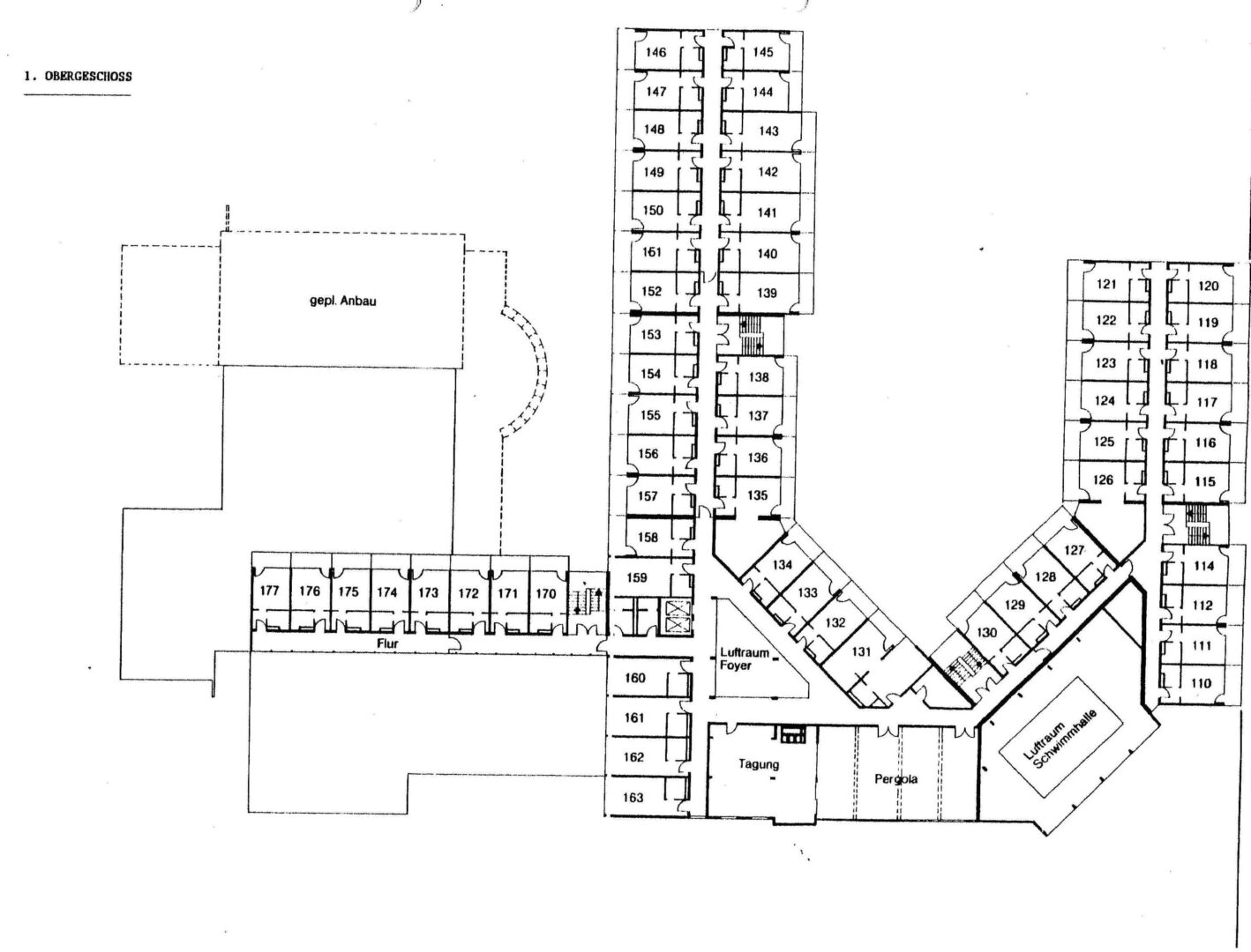Hotelübersichtsplan 1.Obergeschoss