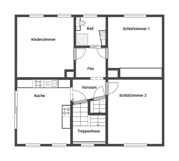 Wohnhaus 1. Etage